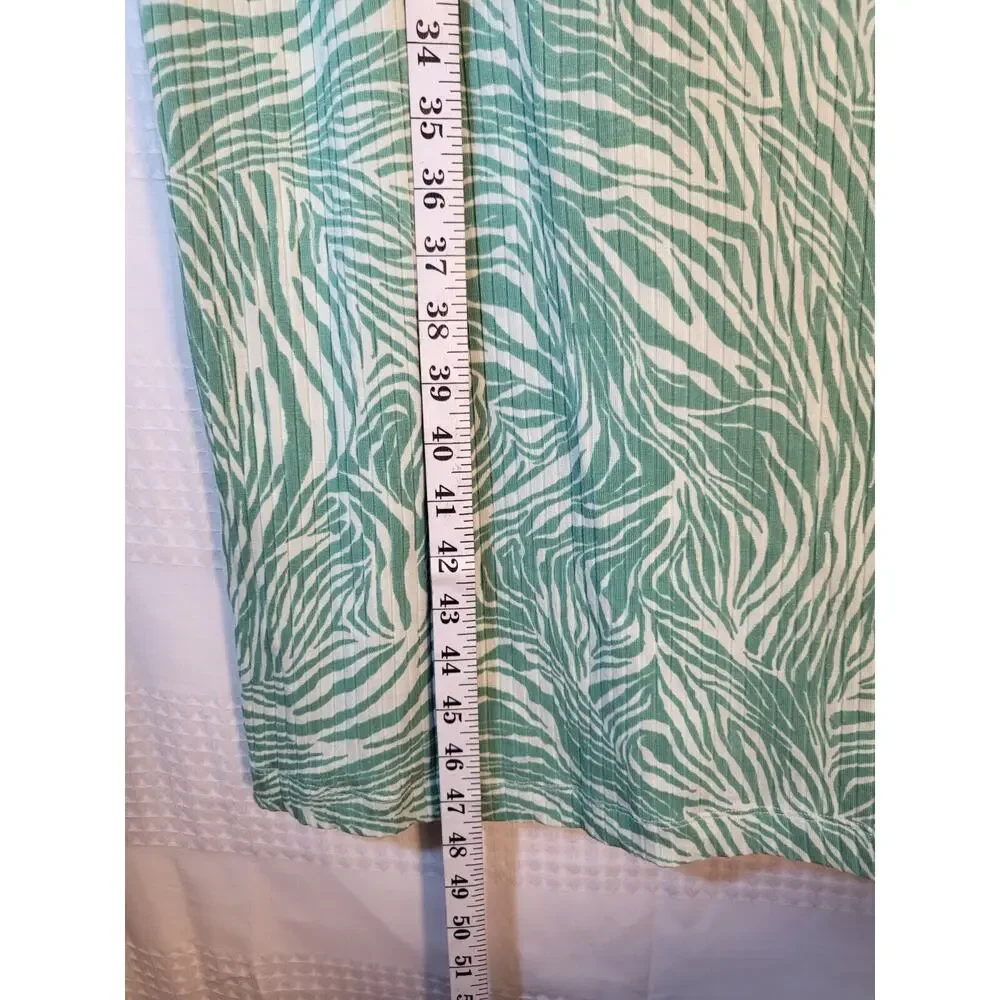 Nine West Dress Size 4XL Off One Shoulder Light Green & Mint Swirl Soft 430 - Picture 8 of 9